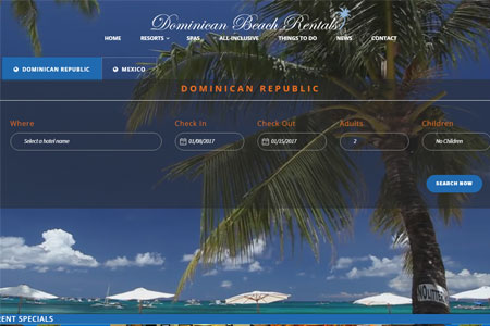 Dominican Beach Rentals Website