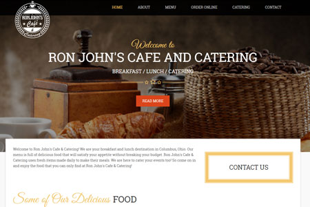 Ron John's Cafe and Catering Website